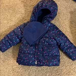 Little girl winter coat/hat